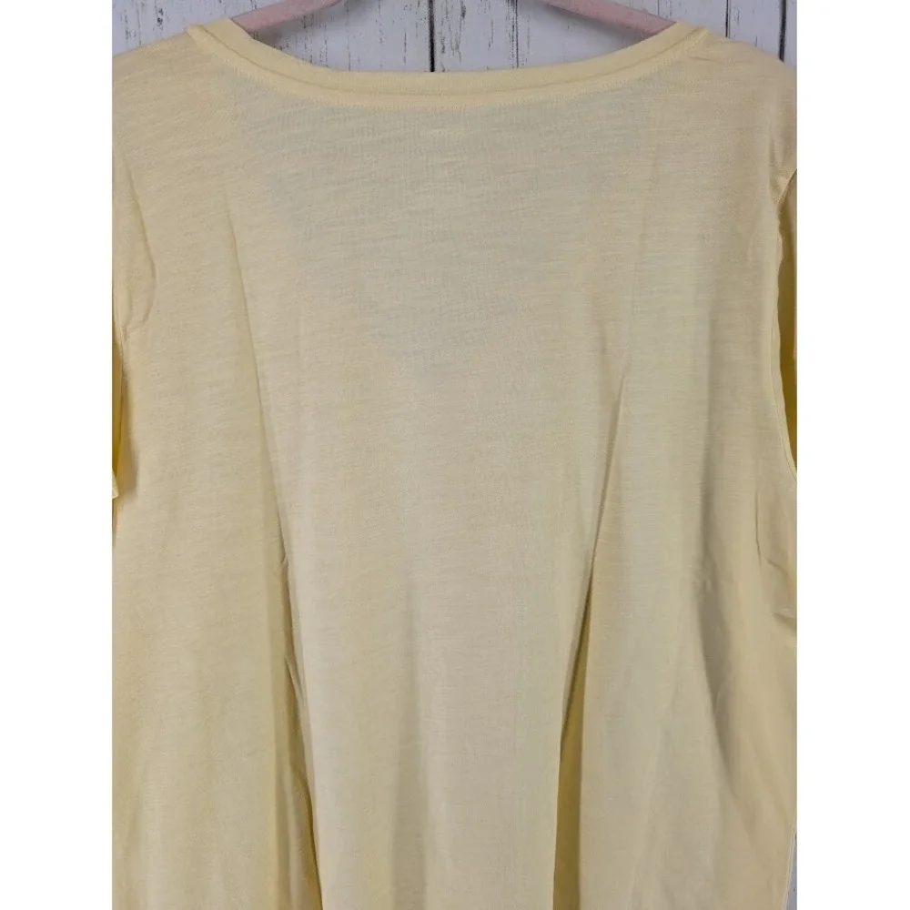 Sonoma Size XL The Everday Tee Light Yellow‎ Womens Short Sleeve V Neck Top NWT - Picture 7 of 8